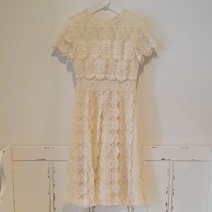 Elegant Lace Dress in Cream